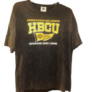 Cross Colours HBCU power of unity black acid wash tshirt higher learning size XL